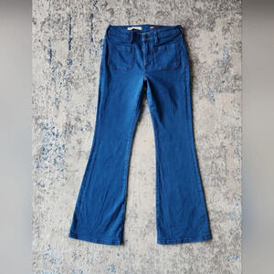 Anthropologie Blue Flare & Wide Leg Jeans